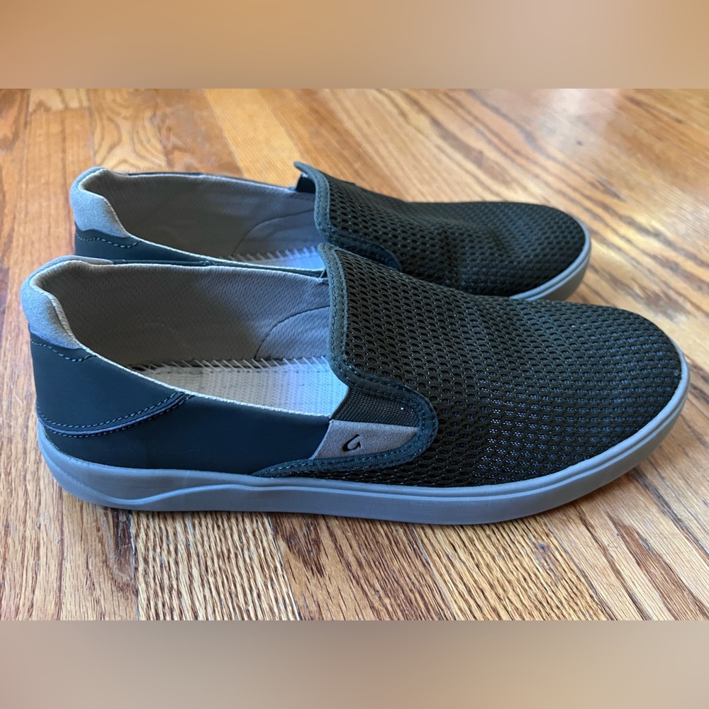 Olukai Men's Lae'ahi Loafer/ slip-on sneaker in Olive